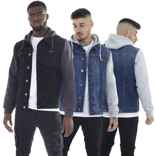 Sleeveless sale denim hoodie